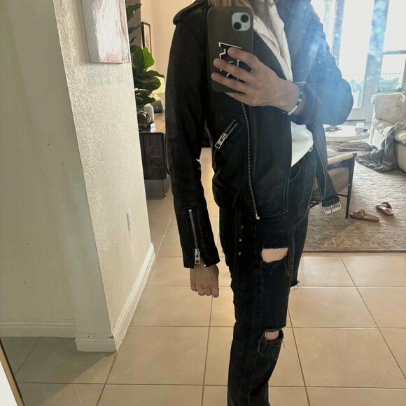 Allsaints Leather Biker Jacket - Picture 4 of 7